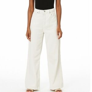 BDG pants corduroy jeans white wide leg high rise SZ 25" Small Flaw
